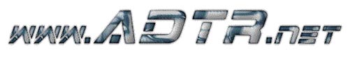 www.ADTR.net website banner logo in chrome lettering