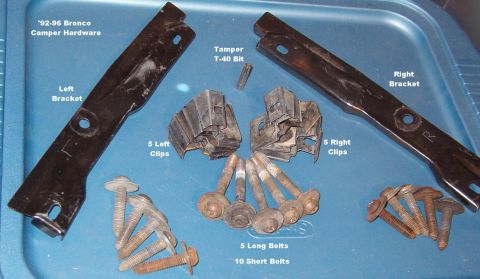 1983 Ford Bronco - SOLD Camper Hardware for '92-96 Bronco These bolts are threaded 8mmx1.25mm, and the OEM u-nuts are AuVeCo 11630 . Short bolts are 30mm; lon…
