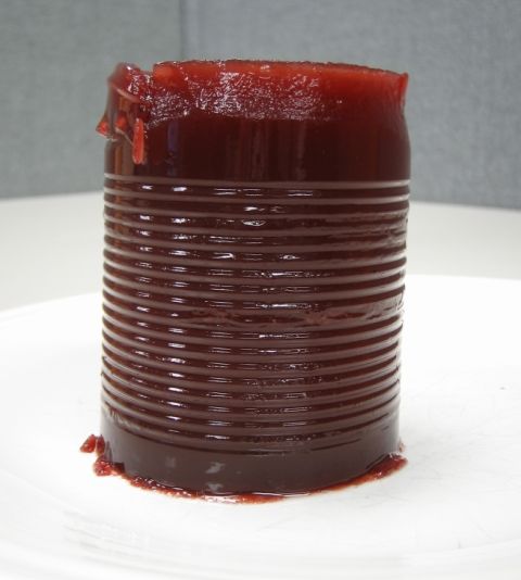 1986 Ford Bronco - Unmolded jellied cranberry sauce in a can, with a Supermotors.net watermark at the bottom.