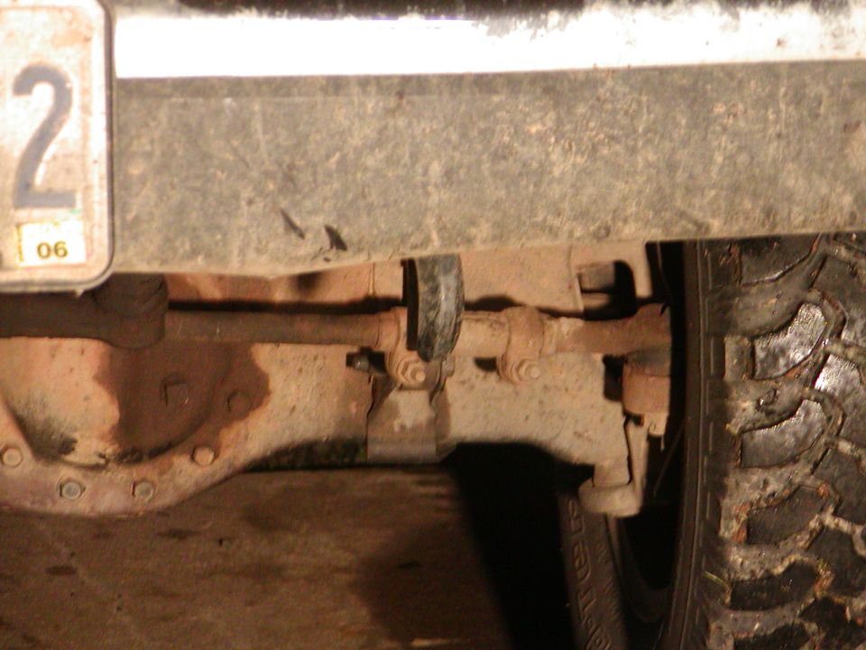 close up of tow hook in front