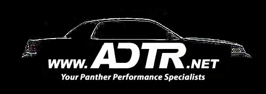 ADTR.net logo with sedan silhouette and tagline Your Panther Performance Specialists