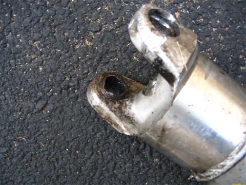 2001 Ford Crown Victoria - Here is one end of my driveshaft with the piece of U-joint still attatched.