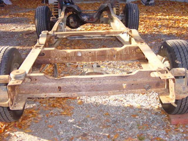 Wait, I take that back.  The second driver's side mount (the bracket just ahead of the #3 crossmember, that I stated would be removed later) was undamaged top and bottom, and was the third main mount retaining the body.  Essentially that mount plus the two under the firewall were the only things holding the body to the frame.  Yeowch.