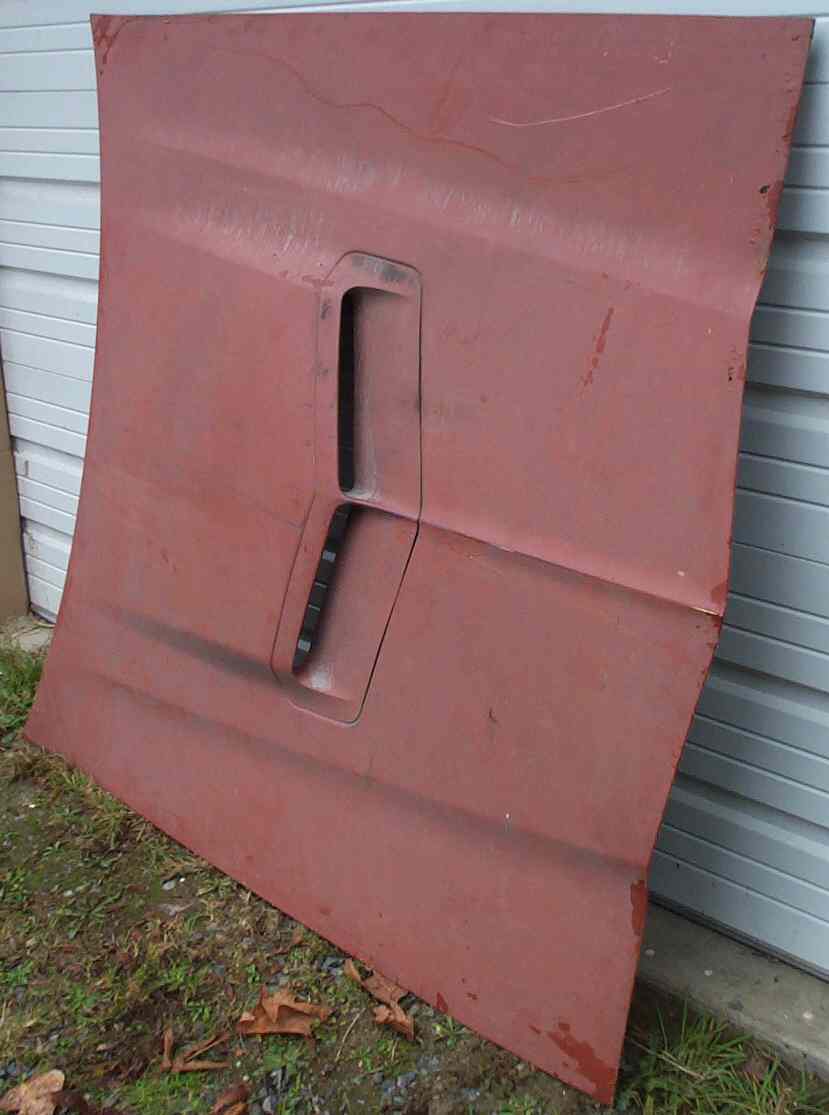 1970 Ford Torino hood with functional scoop, red primer