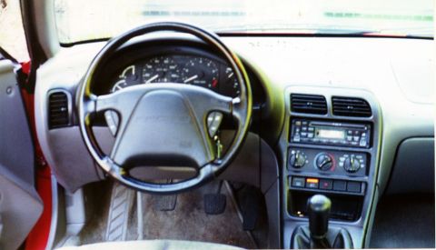 1996 Ford Probe - Interior view of a 1996 Ford Probe, highlighting the driver's side dashboard and controls.