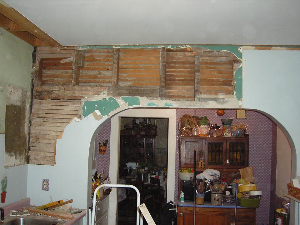 Before remodeling the kitchen.