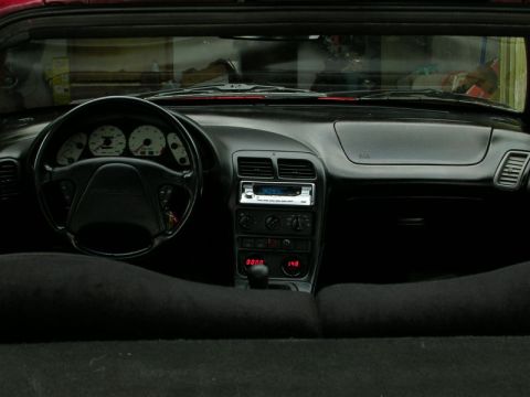 1996 Ford Probe - Interior view of a 1996 Ford Probe, its dashboard and center console.