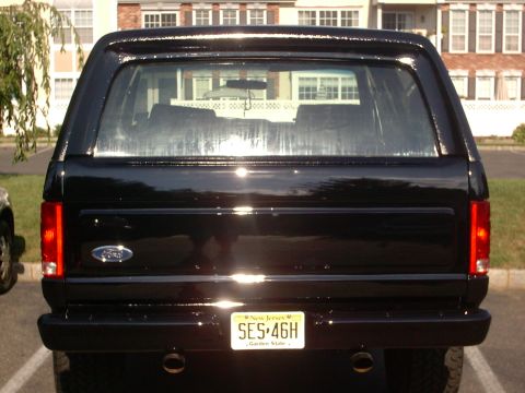 1982 Ford Bronco - This black Ford Bronco's body style suggests a model year between 1987 and 1991.
