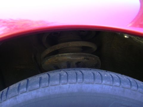 1997 Ford Probe - Wheel gap before lowering