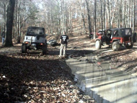 1996 Ford Bronco - Last part of the first hole of the trench.