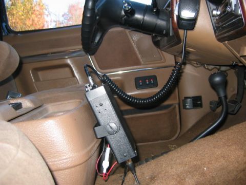 1990 Ford Bronco - CB radio installed in the interior of a 1990 Ford Bronco.