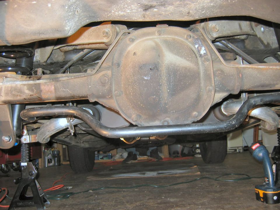 Rear axle assembly with sway bar and suspension components of a 1985 Ford Crown Victoria LTD