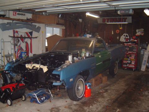 1971 Ford Ranchero - Looking Good! Hint: It's behind the snowblower, under the cans of paint, carpet and assorted other crap and on top of the empty boxes and j…
