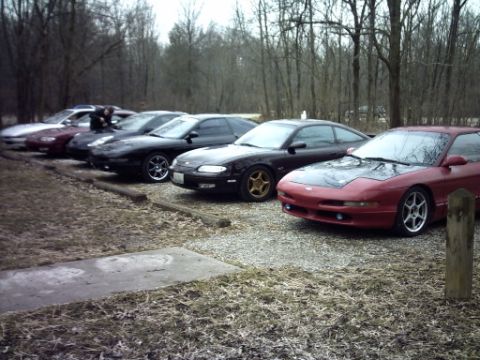 1995 Ford Probe - A group of Ford Probes gathered together, likely at an enthusiast meet.