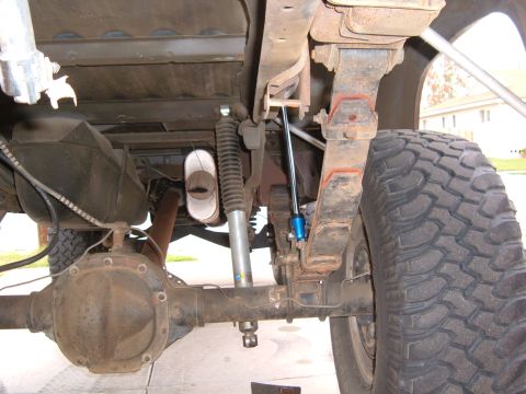 1985 Ford Ranger - Close-up view of the rear suspension and axle assembly on a 1985 Ford Ranger.