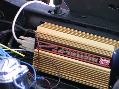 1979 Ford Bronco - Close-up of an MSD Digital 7 ignition control box, a component for engine management.
