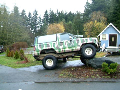1987 Ford Bronco II - I have been looking all over for a place to flex and take pictures, this rock is in my front yard!
