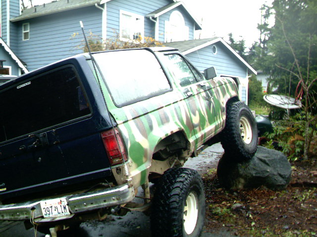 from the rear