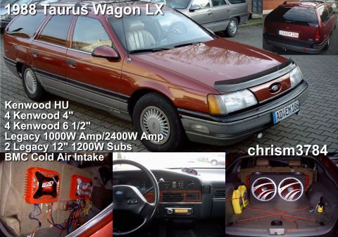 1993 Ford Taurus - This 1988 Ford Taurus Wagon LX is equipped with a custom sound system and cold air intake.
