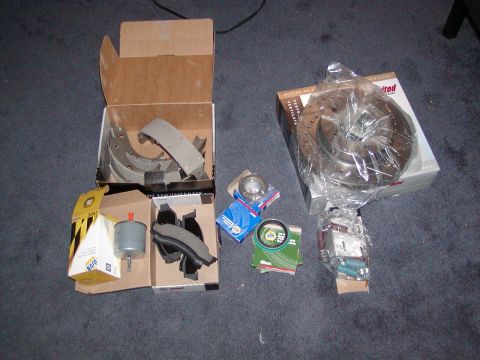 1991 Ford Bronco - new shoes, fuel filter, spring kit, pads, cross drilled rotors and wheel bearings and wheel seals