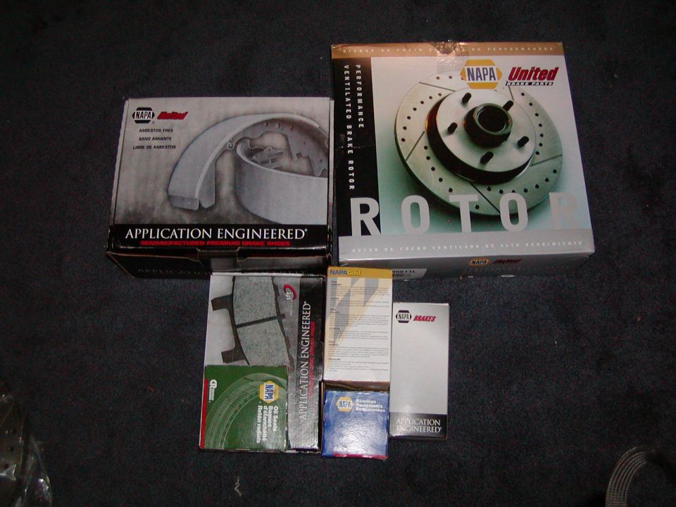 new shoes, fuel filter, spring kit, pads, cross drilled rotors and wheel bearings and wheel seals