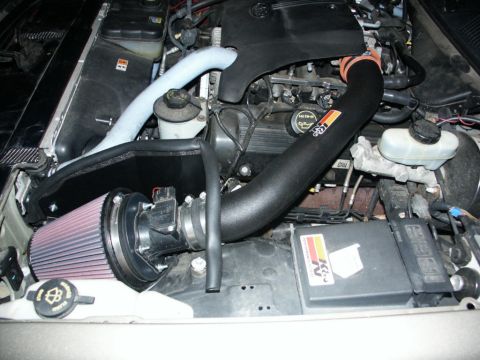 2001 Mercury Grand Marquis - K&N FIPK cold air intake system installed in a Ford V8 engine bay.