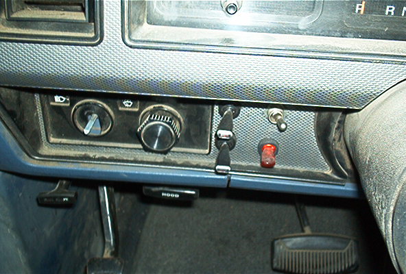 The red switch activates power to my push button switch which activates the starter cylinoid which starts the winch.