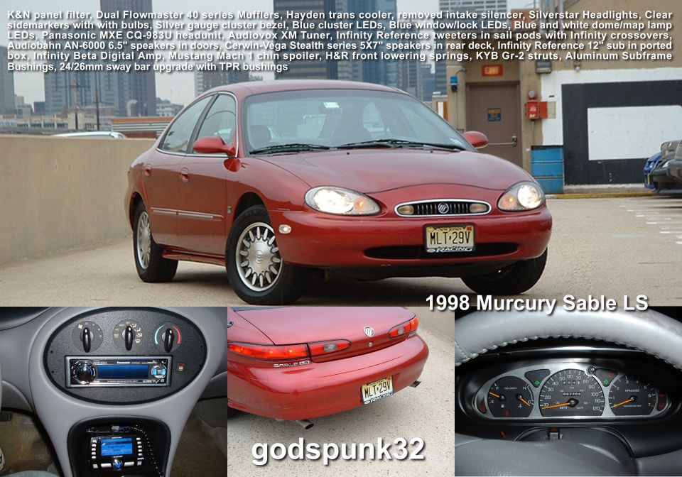 Red 1998 Mercury Sable LS front view