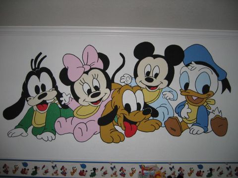 2002 Ford Taurus - Wall mural several popular Disney characters in a row.