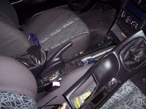 1995 Ford Probe - Center console and interior details of a 1995 Ford Probe.