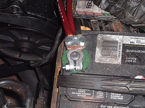 1994 Ford Thunderbird - nice. notice the three wires going to the ground terminal, one is the regular factory ground, the other two are the new ones added for the…