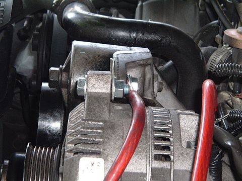 1994 Ford Thunderbird - here's another pic of the newer alt, the new ground, and the supply, are you confused yet?