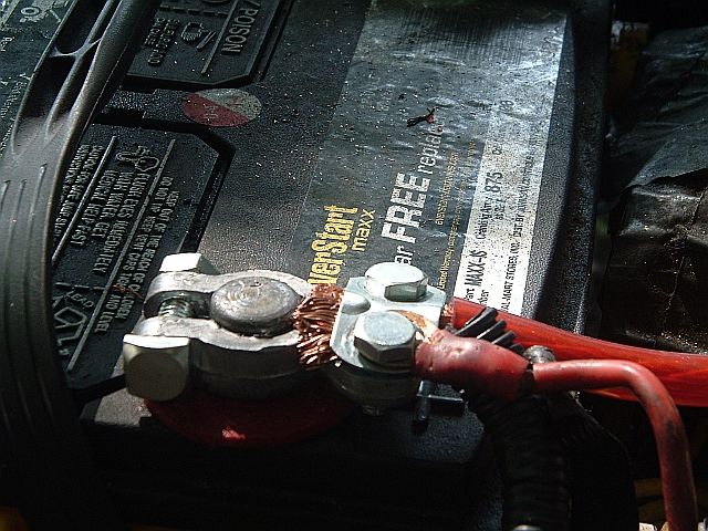 positive battery terminal.