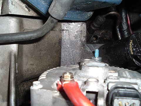1994 Ford Thunderbird - here's the threads on that friggin' bolt, be sure to add threadlocker blue on this and all the other bolts.