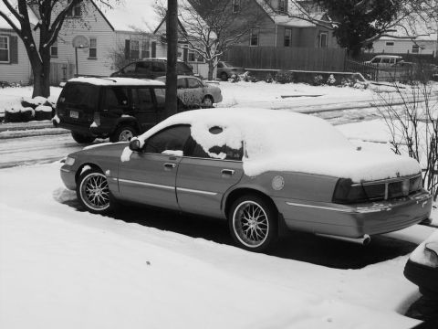 2001 Mercury Grand Marquis - First snow of the year.