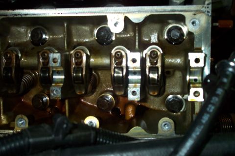 1998 Ford Crown Victoria - Engine valve train components, including rocker arms and springs, are shown in this close-up view.
