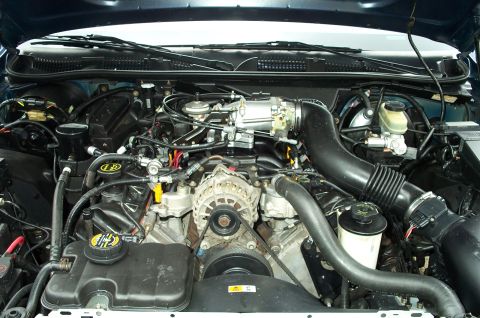 1998 Ford Crown Victoria - Here's the end result. Note the 2003 GT valve cover with the oil fill on the passenger side.