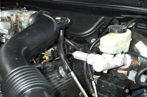 1998 Ford Crown Victoria - Note the modified tube. I used a HELP brand PCV elbow, part #47034.