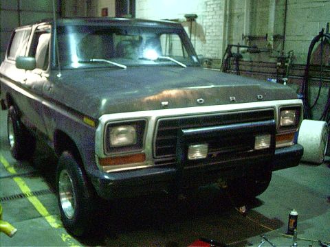 1979 Ford Bronco - This Ford Bronco appears to be from the late 1970s, with a distinctive grille and body style.
