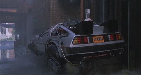 1978 Ford Bronco - This DeLorean appears to be modified for time travel, with external components and a distinctive license plate.