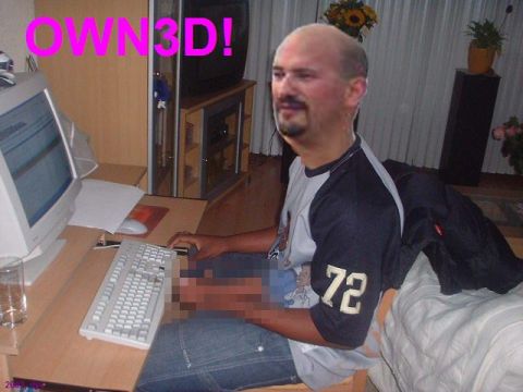 1994 Ford Probe - A man is shown sitting at a computer desk, with text overlayed on the image and on his shirt.