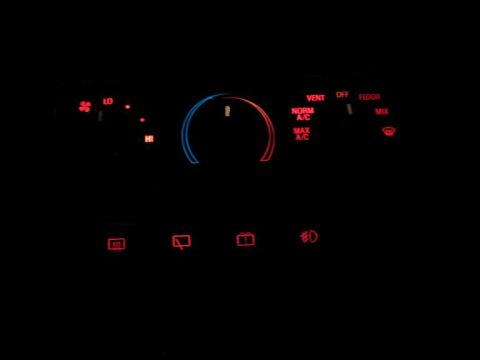 1994 Ford Probe - My custom red HVAC controls