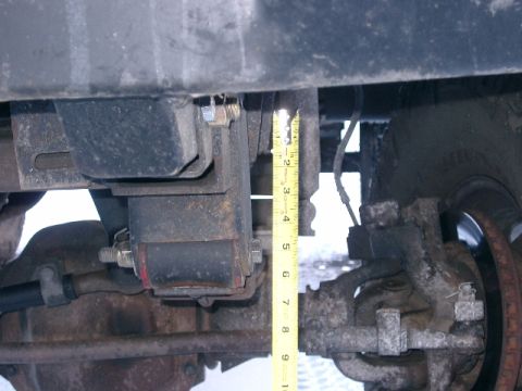 1996 Ford Bronco - Front spring hanger made for leaf spring conversion. I used .25" wall 4" x 4". Looks like overall length is 6".