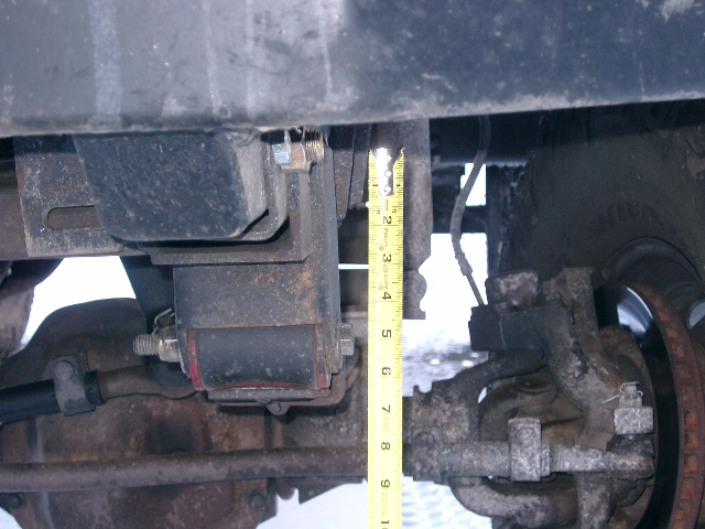 Front spring hanger made for leaf spring conversion.  I used .25" wall 4" x 4".  Looks like overall length is 6".