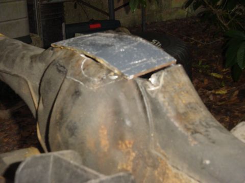 1989 Ford Bronco - Close-up of a modified differential housing, indicating custom work rather than a specific vehicle model year.