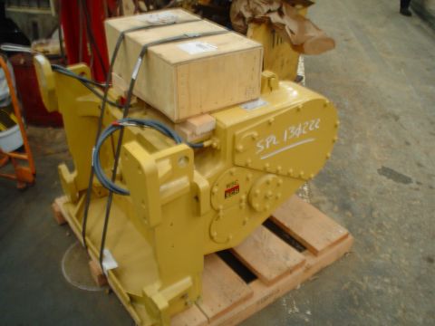 1966 International School Bus - Industrial machinery part, possibly an engine component, marked with 'SPL 130222' and strapped to a pallet.