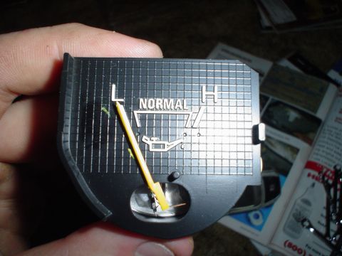 1984 Ford Bronco - Oil pressure gauge shows needle in the low range.