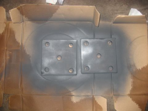 1989 Ford Bronco - Spring plates primed.