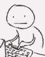 1992 Ford Bronco - A simple line drawing depicts a person seated and typing on a keyboard.