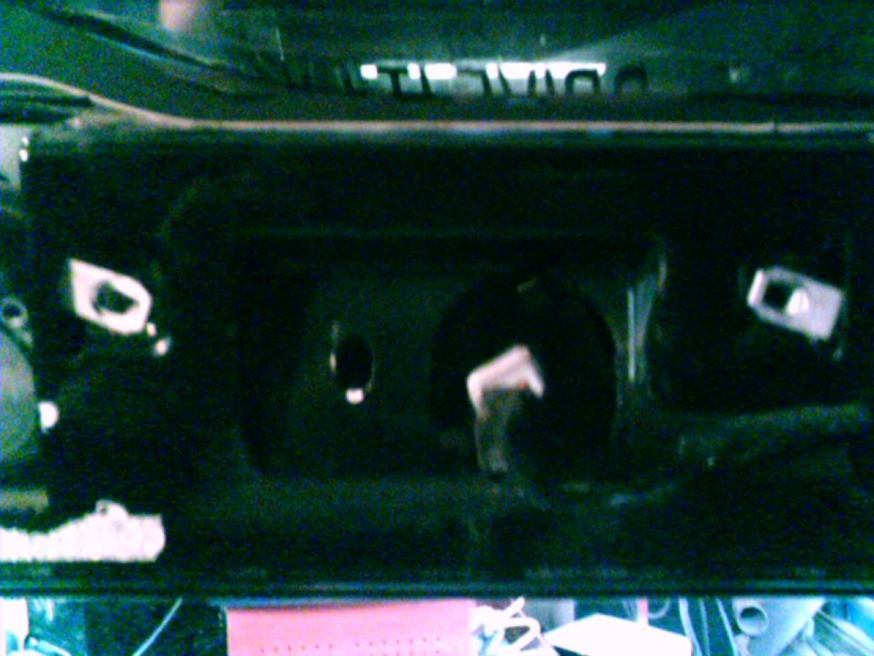 in the rear door